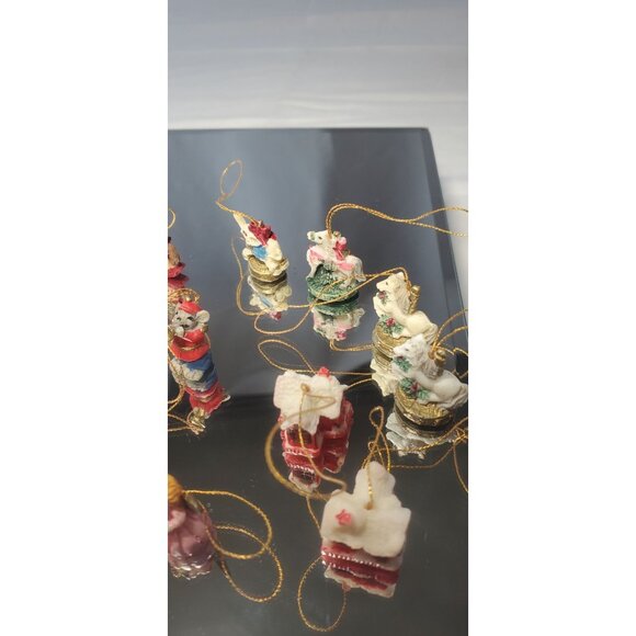 Vintage Mini Trims Hand Painted Christmas Ornaments - SET OF 24 - Picture 3 of 15